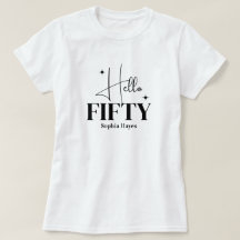 Modern Chic Hello Fifty 50th Birthday Custom