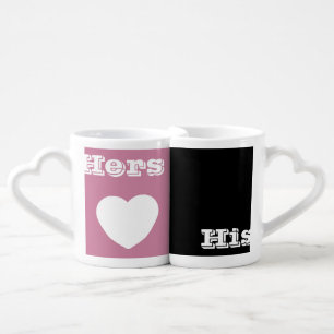 Modern Chic His and Hers Coffee Mug Set
