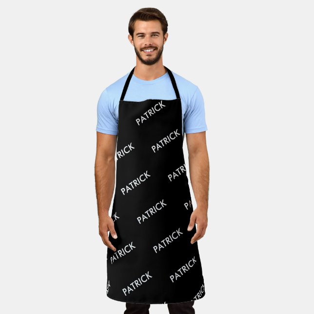 Modern Chic Hobby Personalized Cooking Chef Custom Apron (Worn)