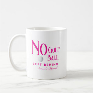 Modern Chic Hot Pink Custom Names Funny Humor Golf Coffee Mug