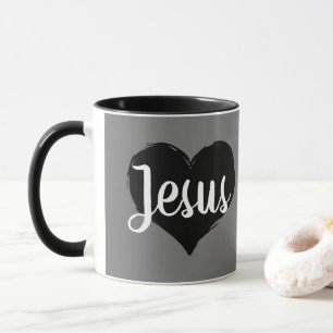 modern chic I HEART JESUS Mug