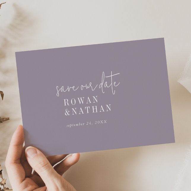 Modern Chic Lavender Purple Wedding Save The Date (Creator Uploaded)