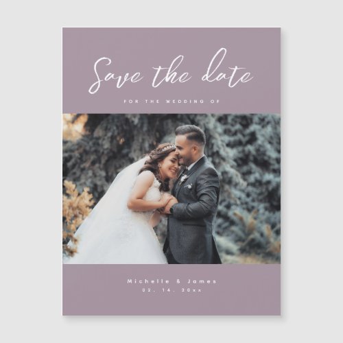 Modern Chic Lavender Wedding Photo Save The Date