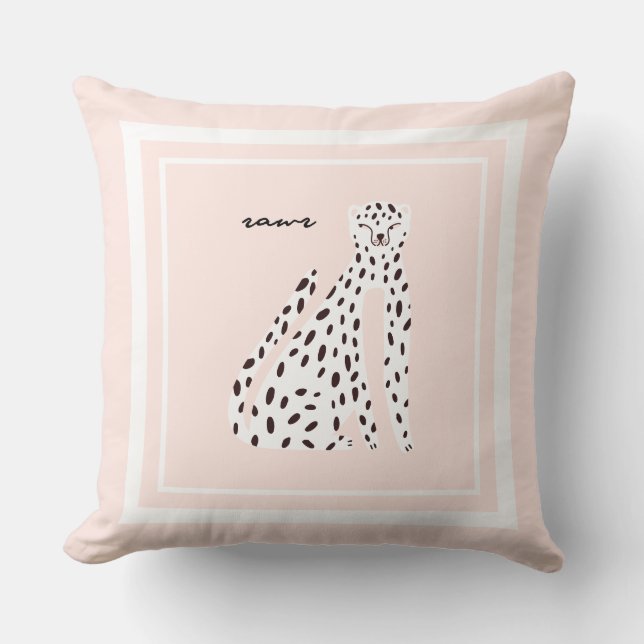 Modern Chic Leopard Pop Art  Throw Pillow (Front)