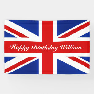 Modern chic london UK union jack flag Banner