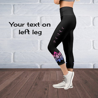 Modern chic lotus flower custom text