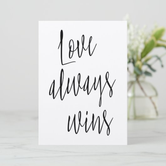 Modern Chic "Love always wins" (Standing Front)