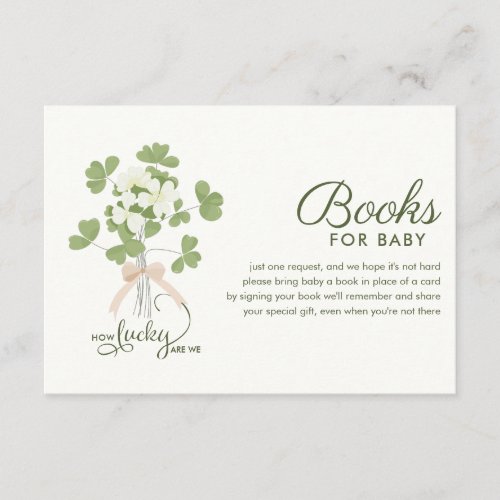 Modern Chic Lucky Shamrock with Bow baby shower