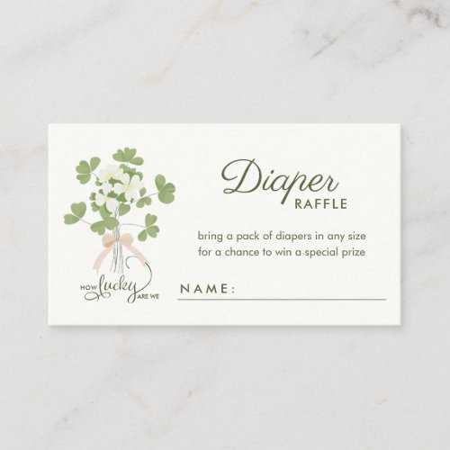 Modern Chic Lucky Shamrock with Bow baby shower