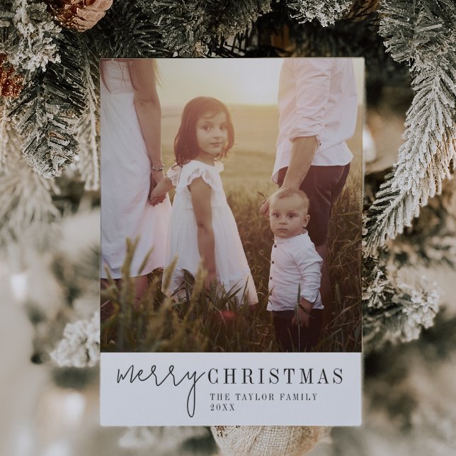 Modern Chic Merry Christmas Family Holiday Letterpress Photo Cards (Modern Chic Merry Christmas Family Holiday Letterpress Photo Cards)
