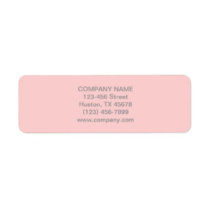 Modern Chic Minimalist Cosmetologist blush pink Label