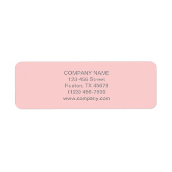 Modern Chic Minimalist Cosmetologist Blush Pink Label by businesscardsdepot at Zazzle