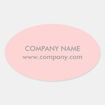 Modern Chic Minimalist Cosmetologist Blush Pink Oval Sticker by businesscardsdepot at Zazzle