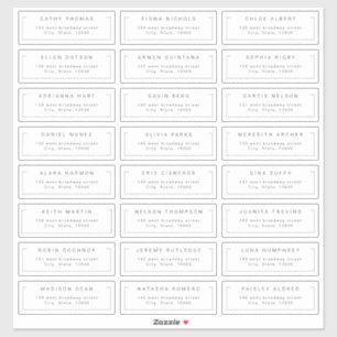 Modern chic minimalist guest address label