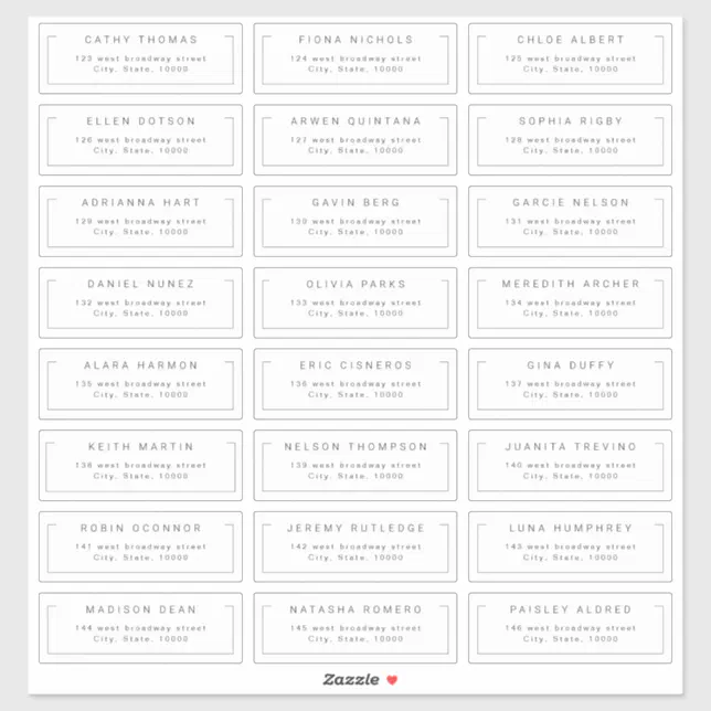 Modern chic minimalist guest address label | Zazzle