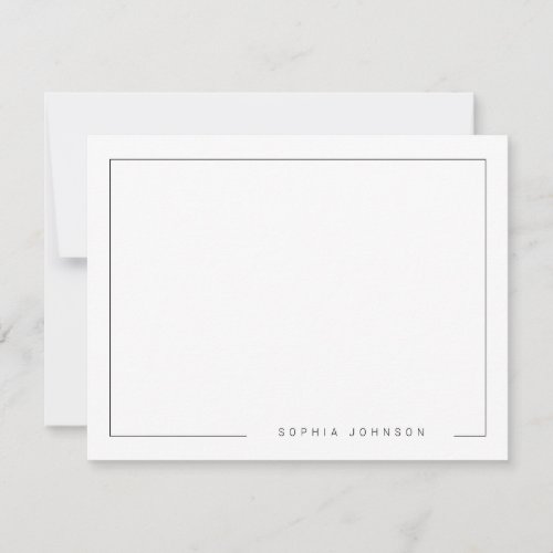 Modern chic minimalist personalized stationery note card
