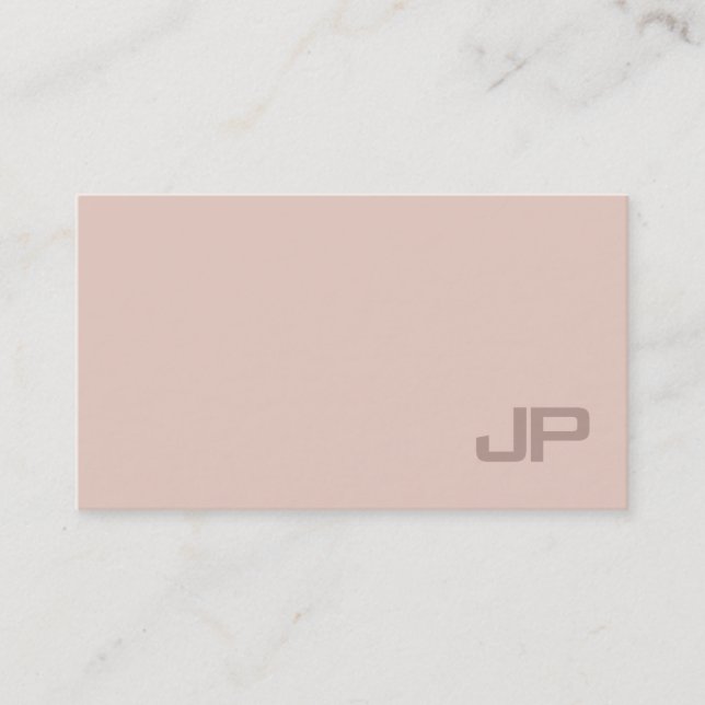 Modern Chic Monogram Plain Professional Luxury Business Card (Front)