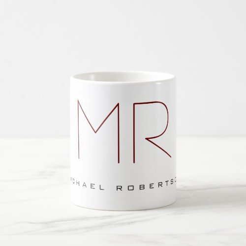 Modern Chic Monogram Professional  Coffee Mug