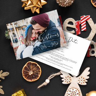 Modern Chic Mr & Mrs Christmas Couple Wedding