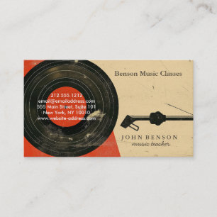 Modern chic Music Lessons Business Card