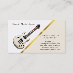 Modern chic Music Lessons Business Card