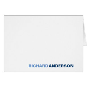 Modern Chic Navy Light Blue Bold Font Name Office Cards