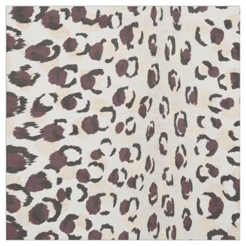 Modern Chic Neutral Brown Cheetah Print Pattern Fabric by TintAndBeyond at Zazzle