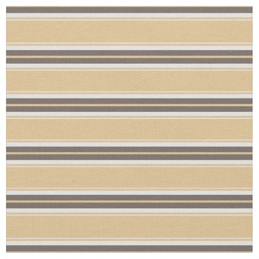 Modern chic neutral sand and brown stripes fabric