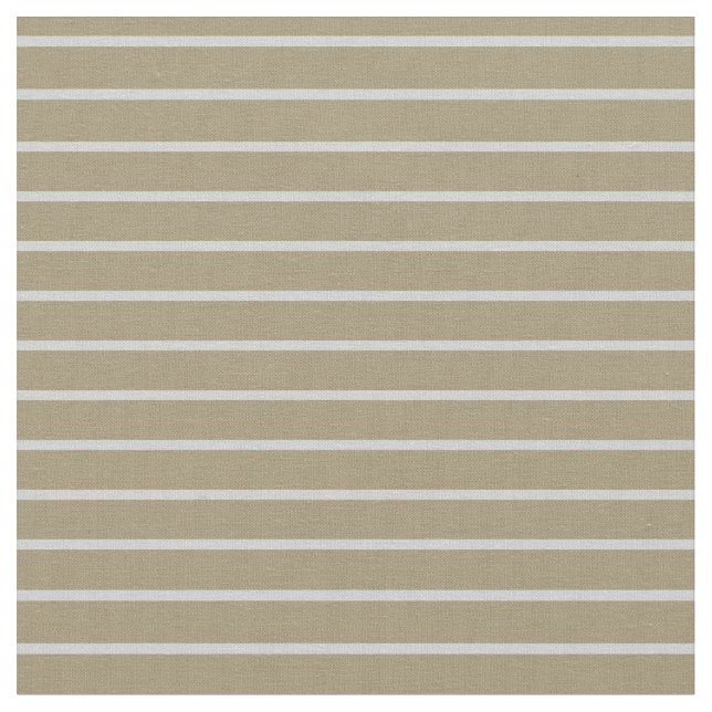 Modern chic neutral sand and white stripes fabric (Close Up)