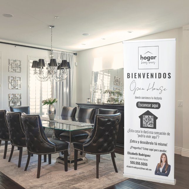 Modern Chic Open House Sign for Realtor in Spanish (Creator Uploaded)