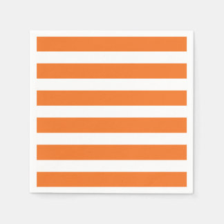 Modern Chic Orange Stripe Party Napkins