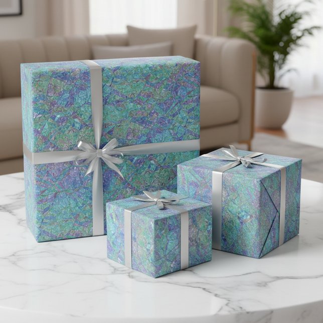 Modern Chic Pastel Colors Marble Mosaic Pattern Wrapping Paper (Creator Uploaded)