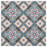 Modern Chic Pastel Geometric Floral Flower Pattern Fabric