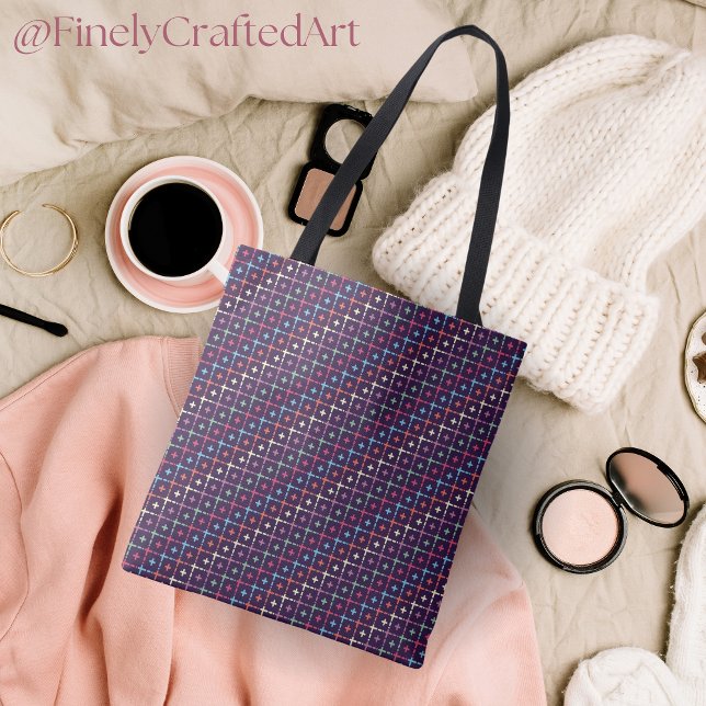 Modern Chic Pattern Design Abstract Colorful Art  Tote Bag (Creator Uploaded)
