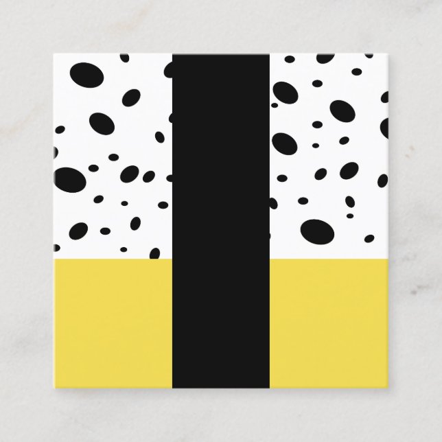 modern chic patterned custom business card (Front)