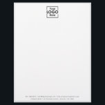 Modern Chic Personalized Business Logo White Gray Letterhead<br><div class="desc">Replace this business logo placeholder with your own personalized business logo. Create professional business logo products automatically and stand out. Perfect for bulk orders and small businesses who would like to look professional. Ideal for employee or customer gifts. Simply replace with your company logo!</div>
