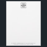 Modern Chic Personalized Business Logo White Gray Letterhead<br><div class="desc">Replace this business logo placeholder with your own personalized business logo. Create professional business logo products automatically and stand out. Perfect for bulk orders and small businesses who would like to look professional. Ideal for employee or customer gifts. Simply replace with your company logo!</div>