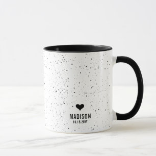 Modern Chic Personalized Name & Date Wedding Mug