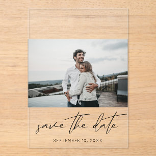 Modern Chic Photo Landscape Save the Date