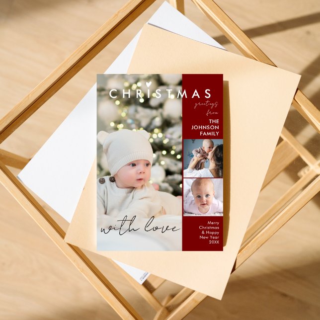 Modern Chic Photo Magazine Cover Christmas Holiday Card (Creator Uploaded)