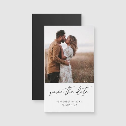  Modern Chic Photo Verti W Save the Date Magnet SM
