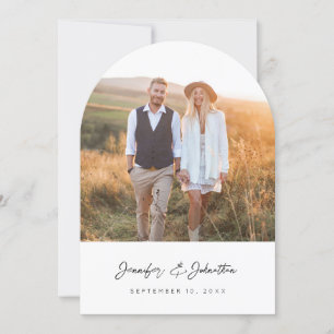 Modern Chic Photo Verti W Save the Date V2 Arc Invitation