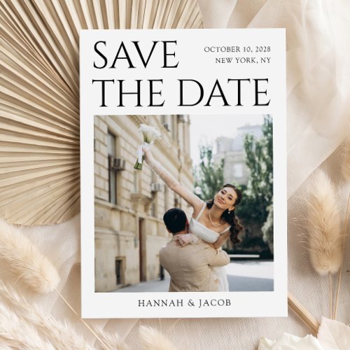 Modern Chic Photo Wedding Save the Date