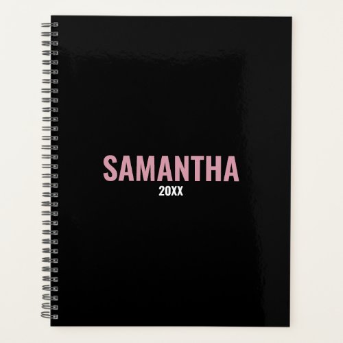 Modern Chic Pink  Black Appointment Book  Planner