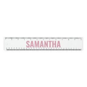 Modern Chic Pink, Black & White Ruler