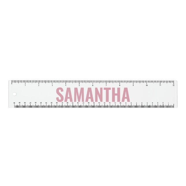 Modern Chic Pink, Black & White  Ruler (Front)