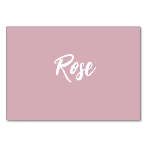 Modern Chic Pink Custom  Floral Wedding Table Name Table Number