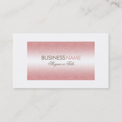 Modern Chic Pink Damask Chic Business Card