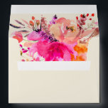 Modern Chic Pink Watercolor Floral Elegant Wedding Envelope<br><div class="desc">Modern Chic Pink Watercolor Floral Elegant Wedding Envelope</div>