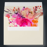 Modern Chic Pink Watercolor Floral Elegant Wedding Envelope<br><div class="desc">Modern Chic Pink Watercolor Floral Elegant Wedding Envelope</div>